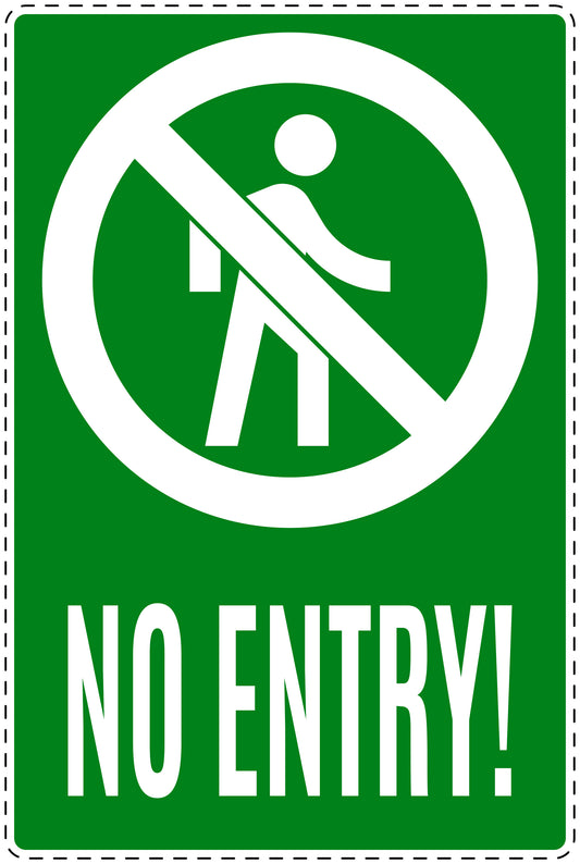 No entry sticker "No entry! " LH-SI6080-67