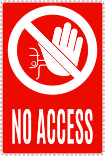 No entry sticker "No access" LH-SI6090-14