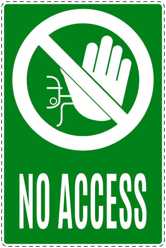 No entry sticker "No access" LH-SI6090-67