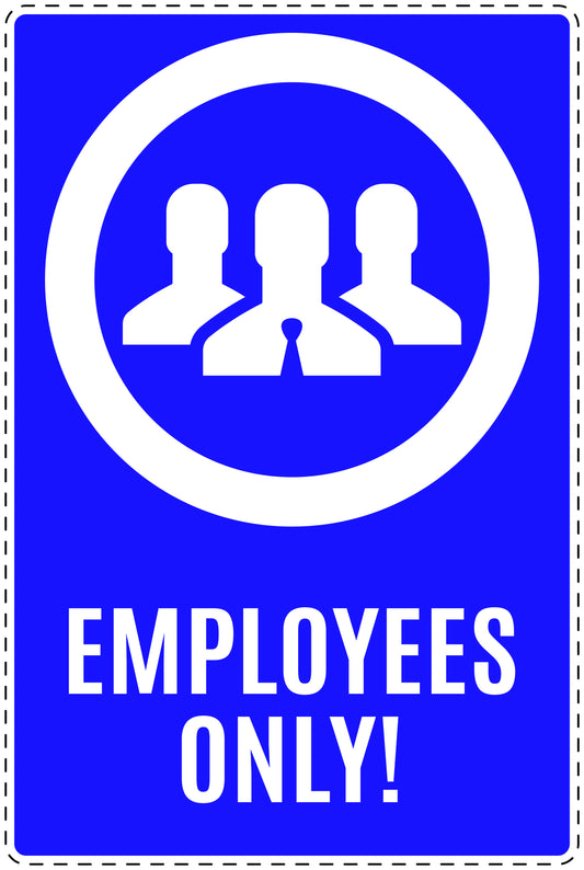 No entry sticker "Employees only!" LH-SI6110-44