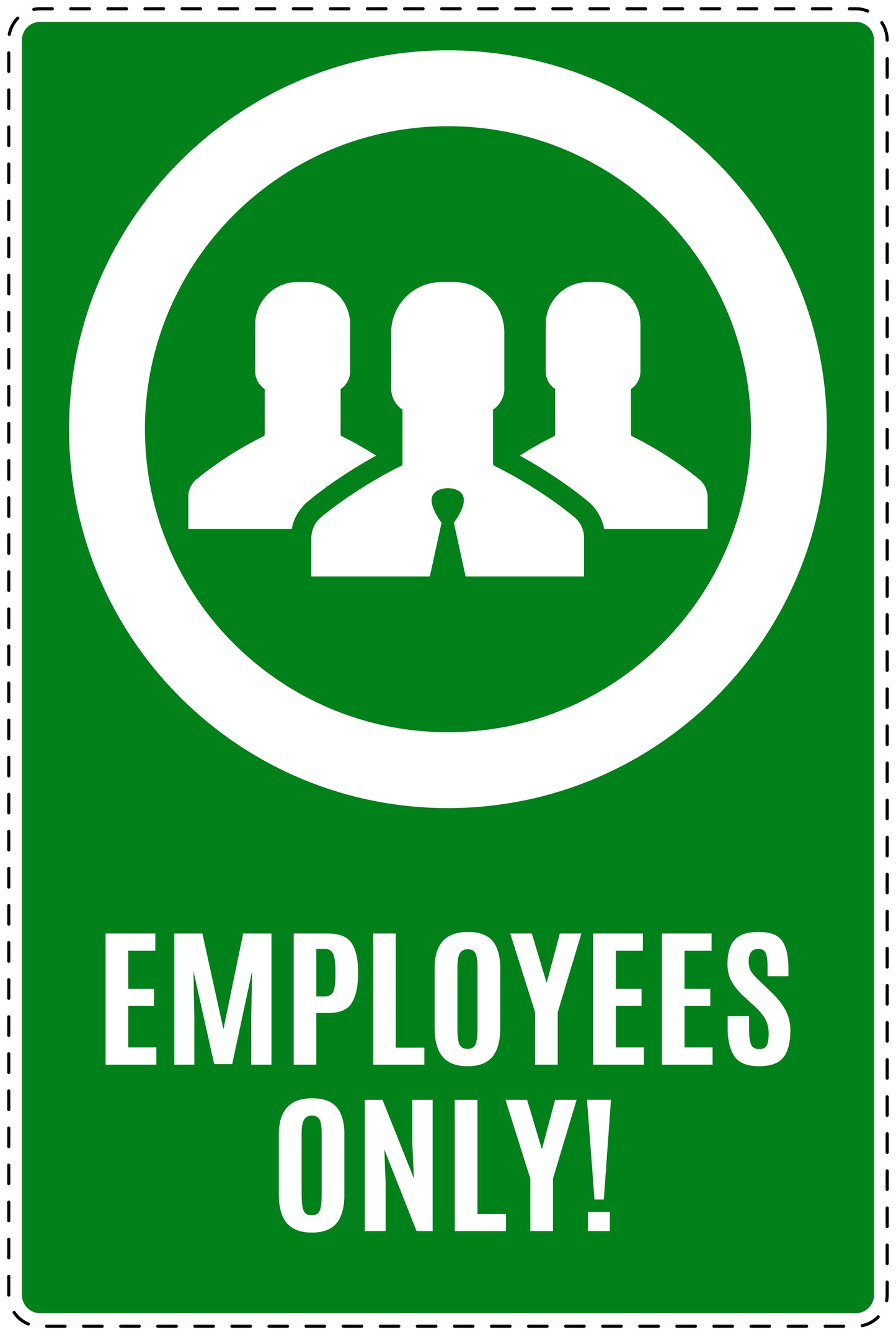 No entry sticker "Employees only!" LH-SI6110-67