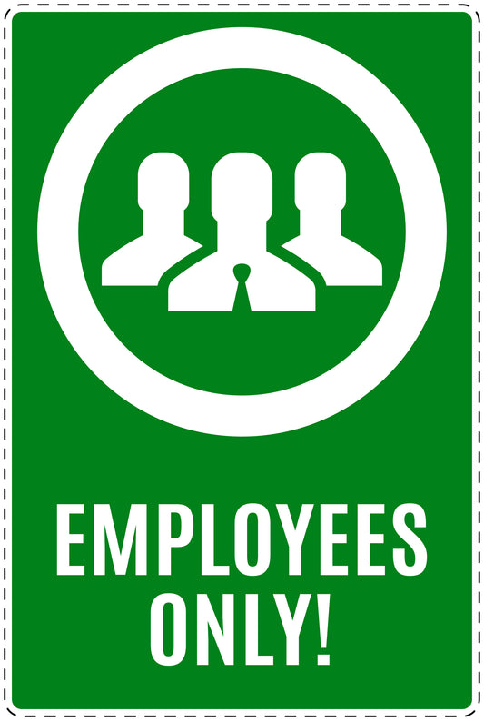 No entry sticker "Employees only!" LH-SI6110-67