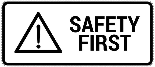 Emergency sticker "Safety first" 10-40 cm LH-SIE-3010-0