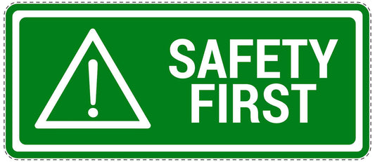 Emergency sticker "Safety first" 10-40 cm LH-SIE-3010-54