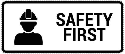 Emergency sticker "Safety first" 10-40 cm LH-SIE-3020-0