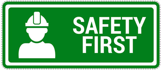Emergency sticker "Safety first" 10-40 cm LH-SIE-3020-54