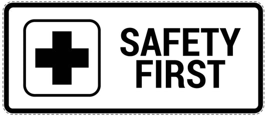 Emergency sticker "Safety first" 10-40 cm LH-SIE-3030-0