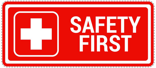 Emergency sticker "Safety first" 10-40 cm LH-SIE-3030-14