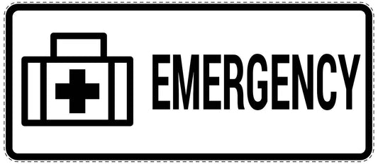 Emergency sticker "Emergency" 10-40 cm LH-SIE-3060-0