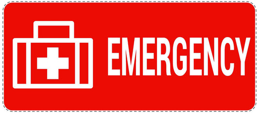 Emergency sticker "Emergency" 10-40 cm LH-SIE-3060-14