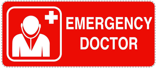 Emergency sticker "Emergency doctor" 10-40 cm LH-SIE-3070-14