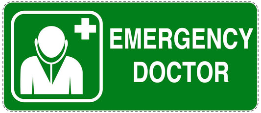 Emergency sticker "Emergency doctor" 10-40 cm LH-SIE-3070-54