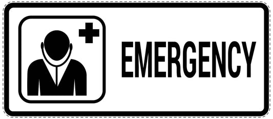 Emergency sticker "Emergency" 10-40 cm LH-SIE-3080-0