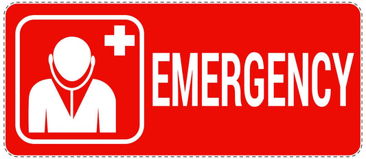 Emergency sticker "Emergency" 10-40 cm LH-SIE-3080-14