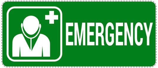 Emergency sticker "Emergency" 10-40 cm LH-SIE-3080-54