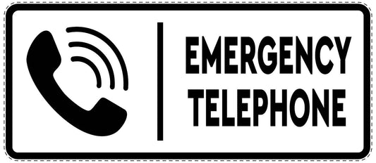 Emergency sticker "Emergency telephone" 10-40 cm LH-SIE-3090-0