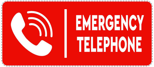 Emergency sticker "Emergency telephone" 10-40 cm LH-SIE-3090-14