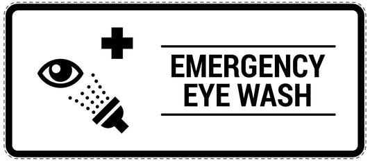 Emergency sticker "Emergency eye wash" 10-40 cm LH-SIE-3120-0