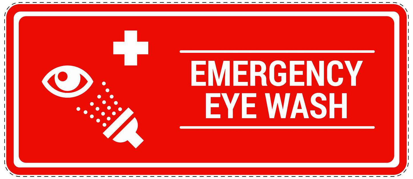 Emergency sticker "Emergency eye wash" 10-40 cm LH-SIE-3120-14