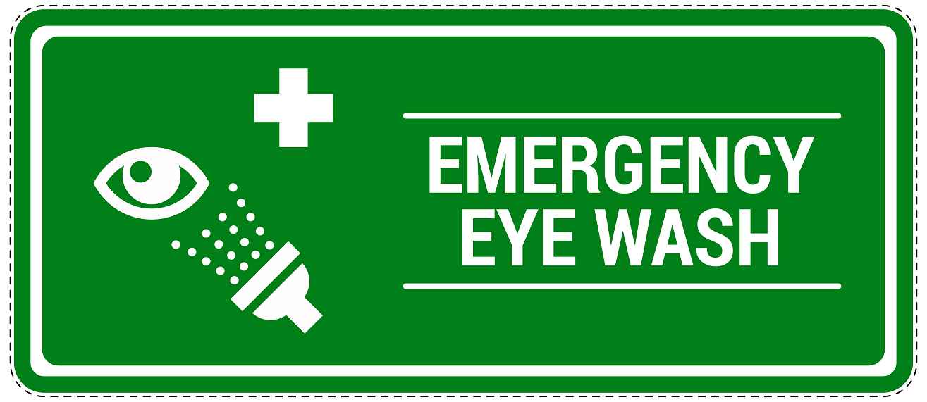 Emergency sticker "Emergency eye wash" 10-40 cm LH-SIE-3120-54