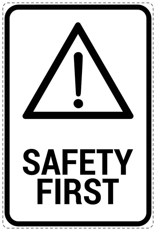 Emergency sticker "Safety first" 10-40 cm LH-SIE-4010-0