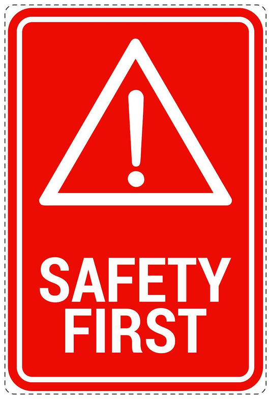 Emergency sticker "Safety first" 10-40 cm LH-SIE-4010-14