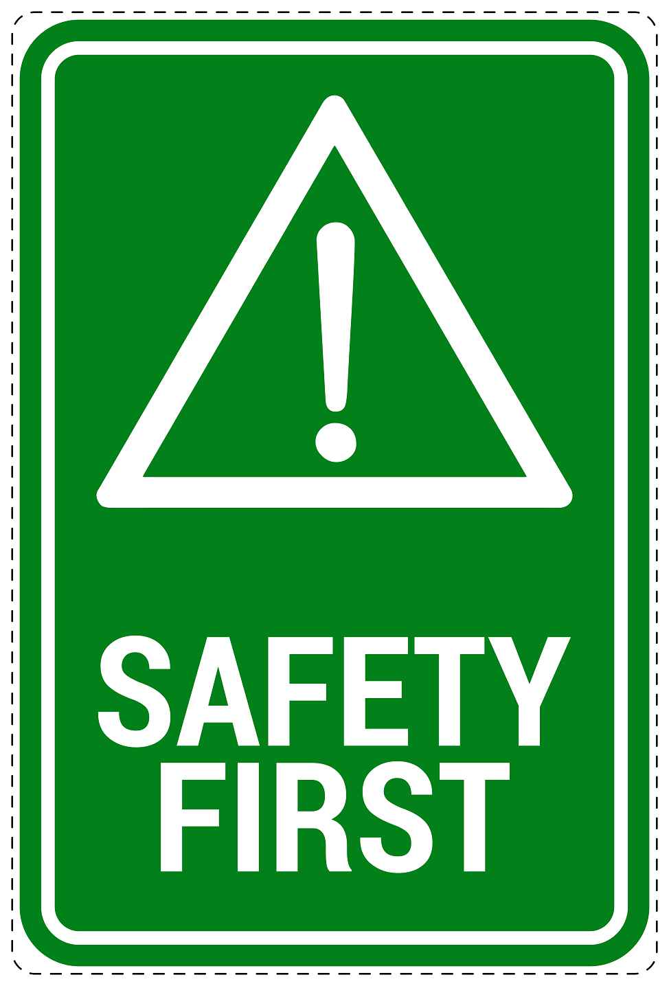 Emergency sticker "Safety first" 10-40 cm LH-SIE-4010-54
