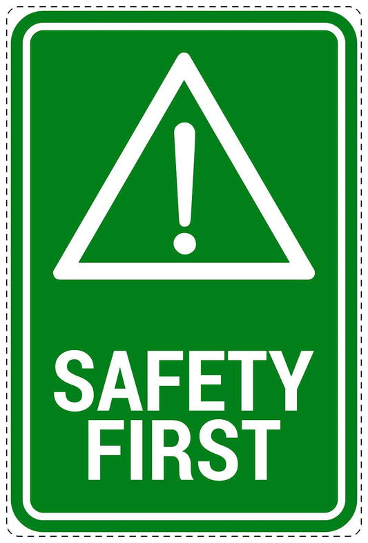 Emergency sticker "Safety first" 10-40 cm LH-SIE-4010-54