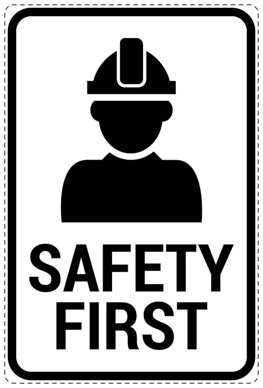 Emergency sticker "Safety first" 10-40 cm LH-SIE-4020-0