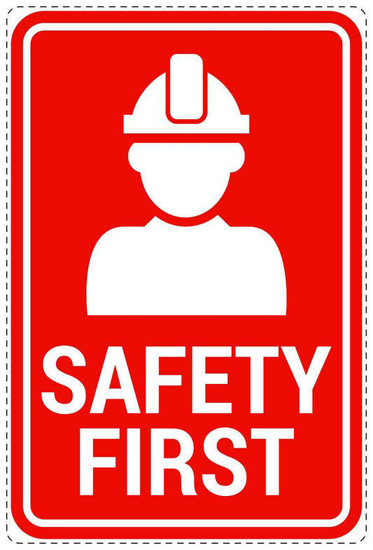 Emergency sticker "Safety first" 10-40 cm LH-SIE-4020-14