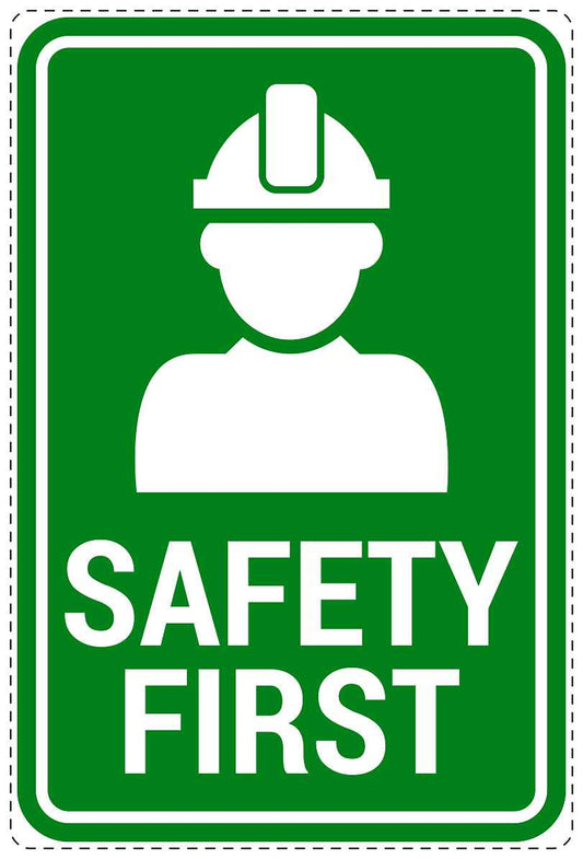 Emergency sticker "Safety first" 10-40 cm LH-SIE-4020-54
