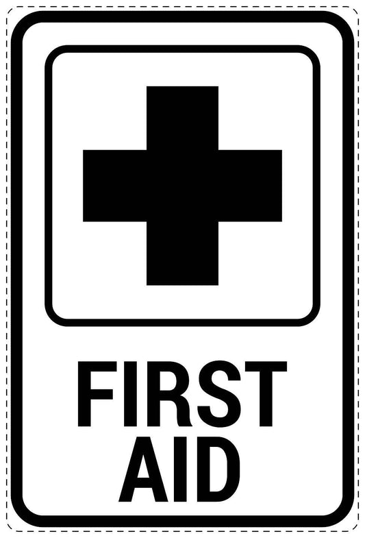 Emergency sticker "First aid" 10-40 cm LH-SIE-4040-0