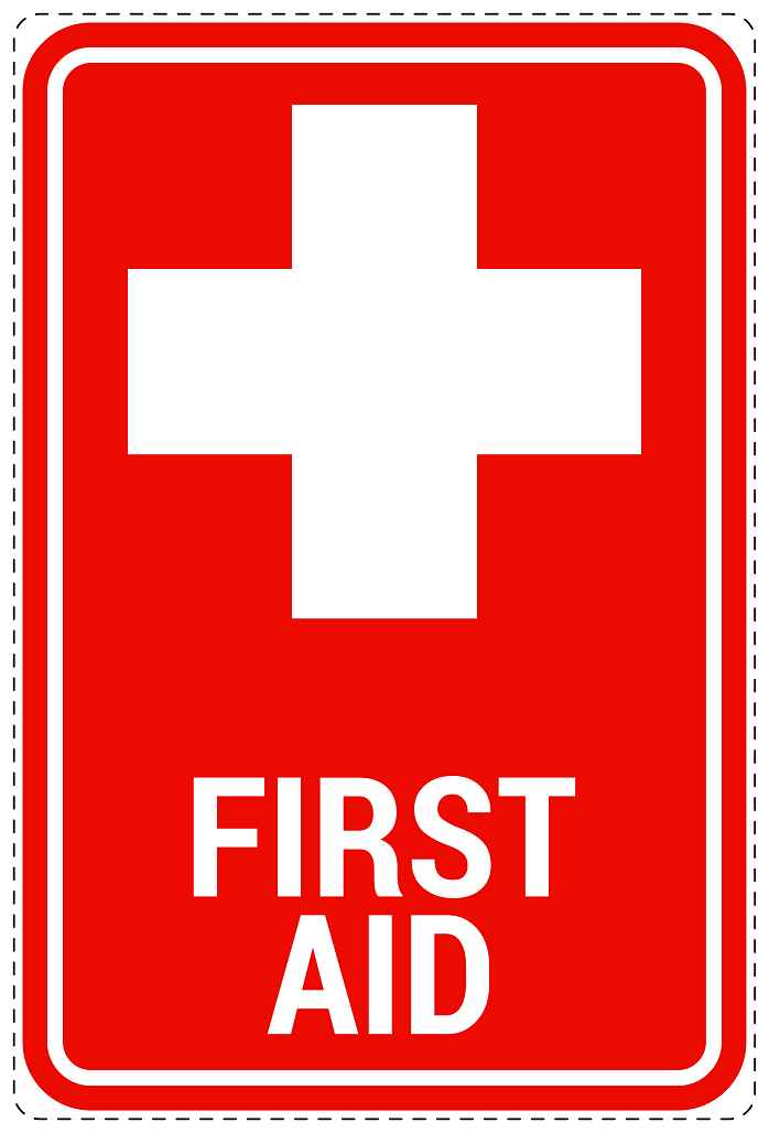 Emergency sticker "First aid" 10-40 cm LH-SIE-4040-14