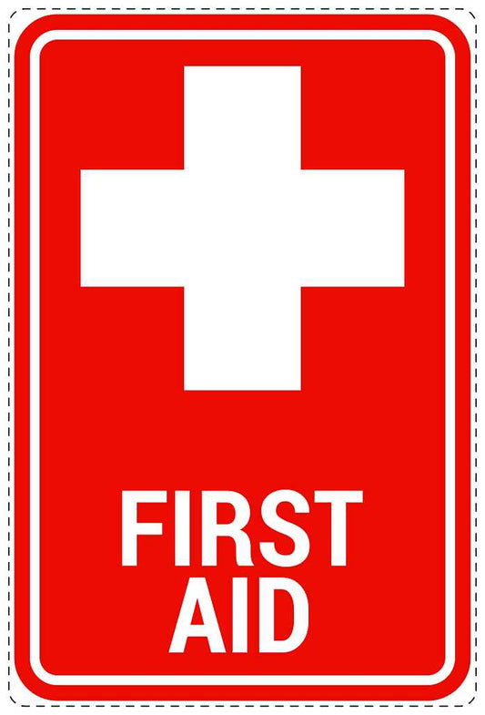 Emergency sticker "First aid" 10-40 cm LH-SIE-4040-14