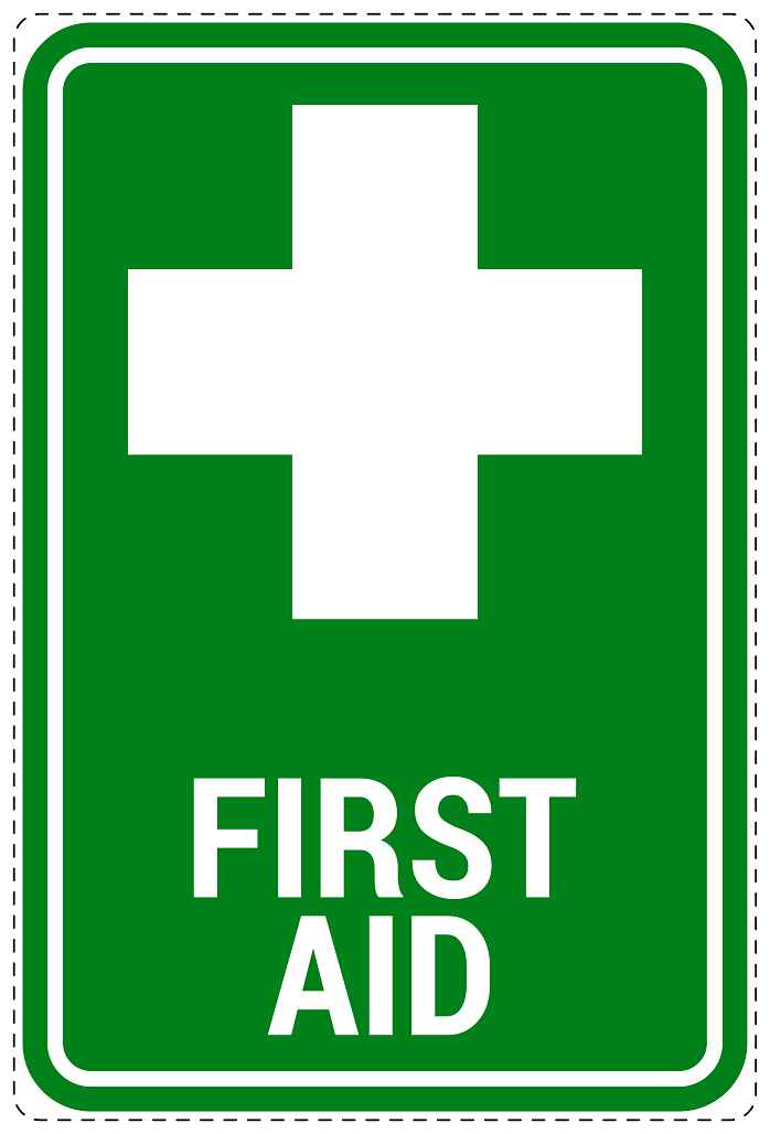 Emergency sticker "First aid" 10-40 cm LH-SIE-4040-54