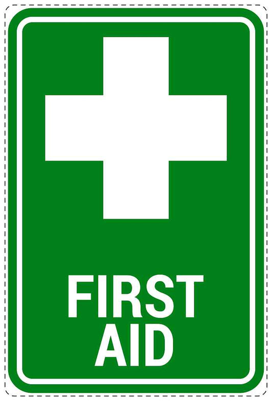 Emergency sticker "First aid" 10-40 cm LH-SIE-4040-54