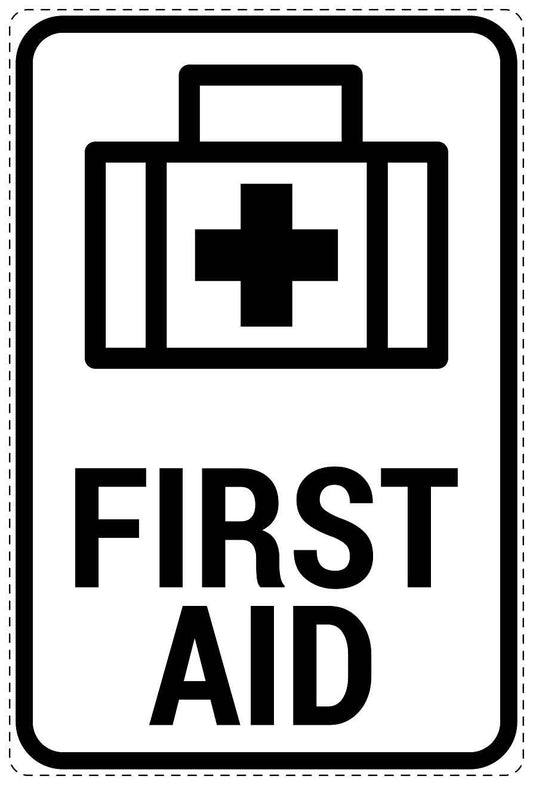 Emergency sticker "First aid" 10-40 cm LH-SIE-4050-0