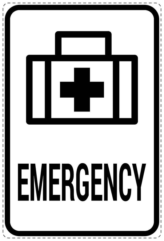 Emergency sticker "Emergency" 10-40 cm LH-SIE-4060-0
