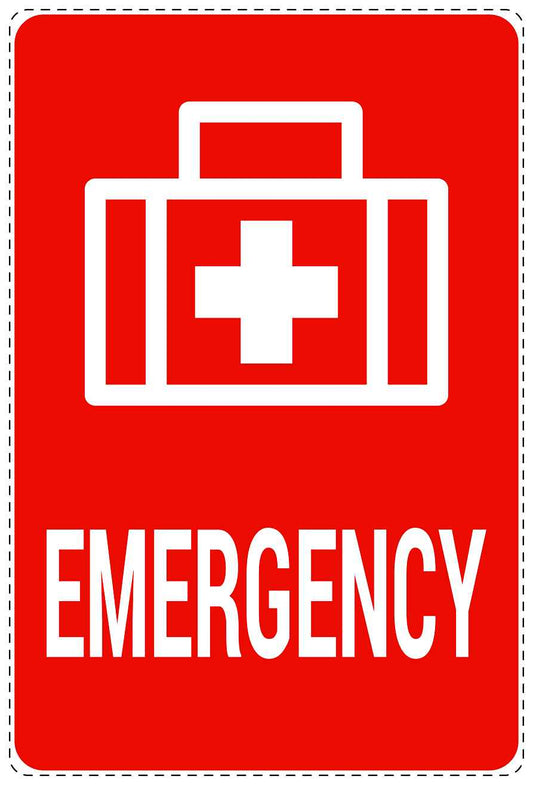 Emergency sticker "Emergency" 10-40 cm LH-SIE-4060-14