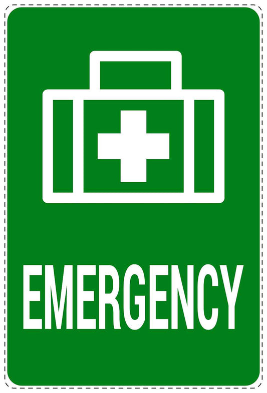 Emergency sticker "Emergency" 10-40 cm LH-SIE-4060-54