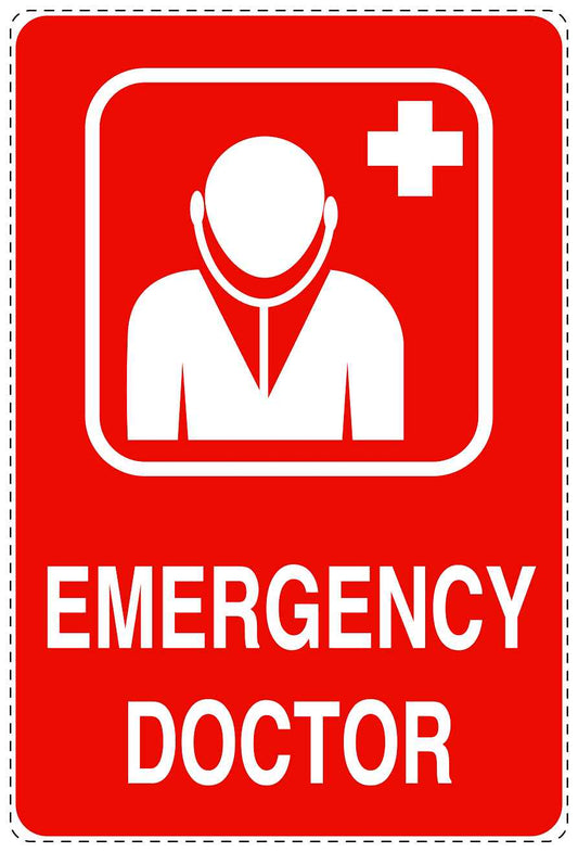 Emergency sticker "Emergency doctor" 10-40 cm LH-SIE-4070-14