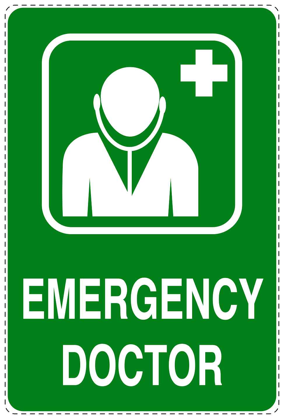 Emergency sticker "Emergency doctor" 10-40 cm LH-SIE-4070-54