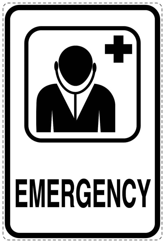 Emergency sticker "Emergency" 10-40 cm LH-SIE-4080-0