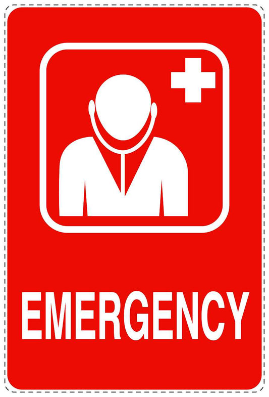 Emergency sticker "Emergency" 10-40 cm LH-SIE-4080-14