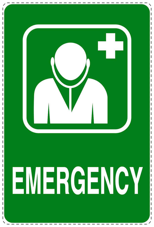 Emergency sticker "Emergency" 10-40 cm LH-SIE-4080-54