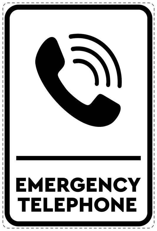 Emergency sticker "Emergency telephone" 10-40 cm LH-SIE-4090-0