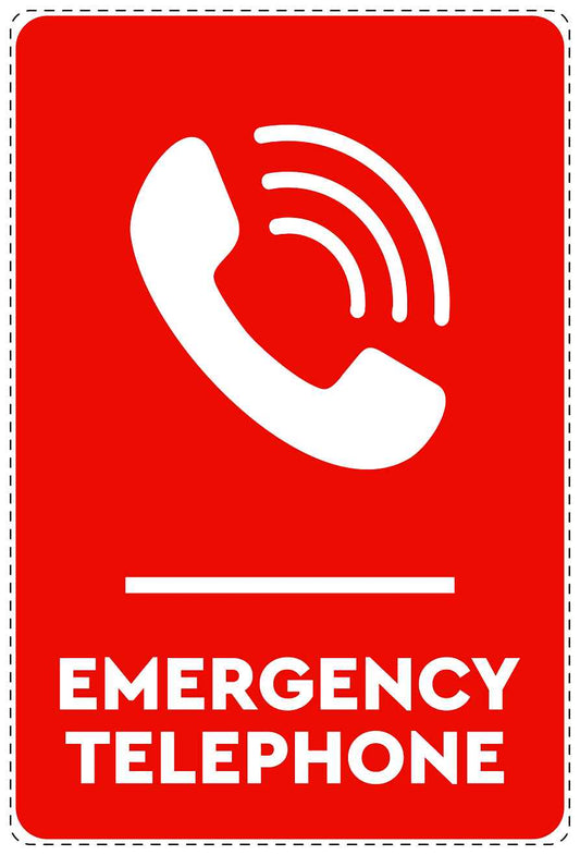 Emergency sticker "Emergency telephone" 10-40 cm LH-SIE-4090-14