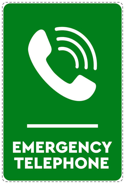 Emergency sticker "Emergency telephone" 10-40 cm LH-SIE-4090-54