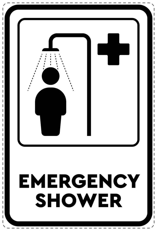 Emergency sticker "Emergency shower" 10-40 cm LH-SIE-4110-0
