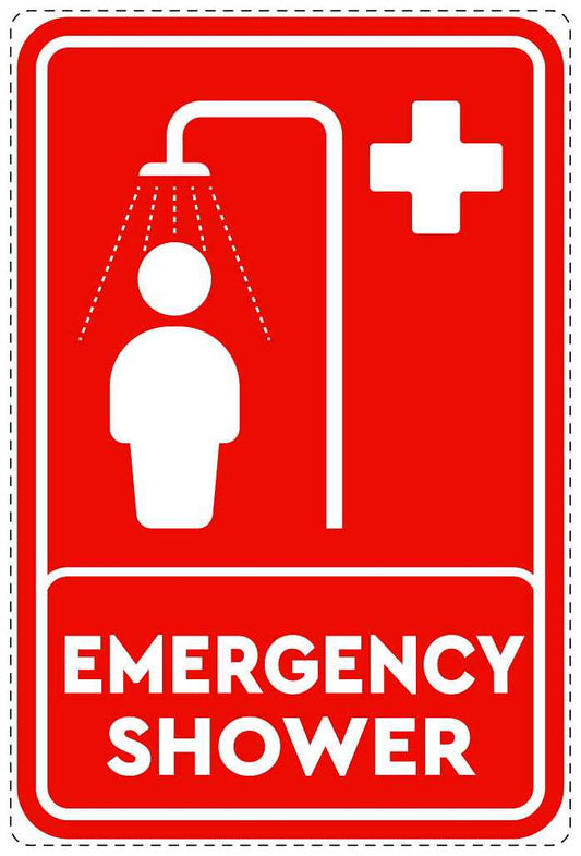 Emergency sticker "Emergency shower" 10-40 cm LH-SIE-4110-14